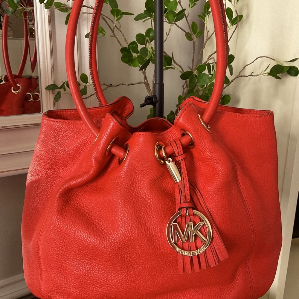 Michael Kors Orange East West Leather Bag
